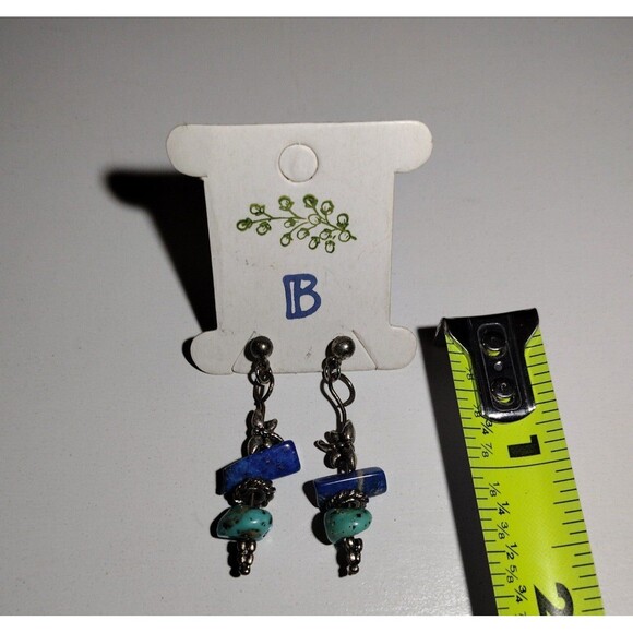 Handmade Jewelry - Turquoise & Lapis Handmade Dangle Earrings